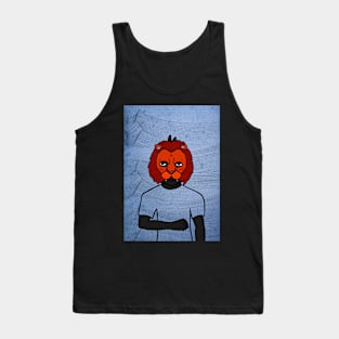 Artistic Digital Collectible - Character with MaleMask, AnimalEye Color, and DarkSkin on TeePublic Tank Top